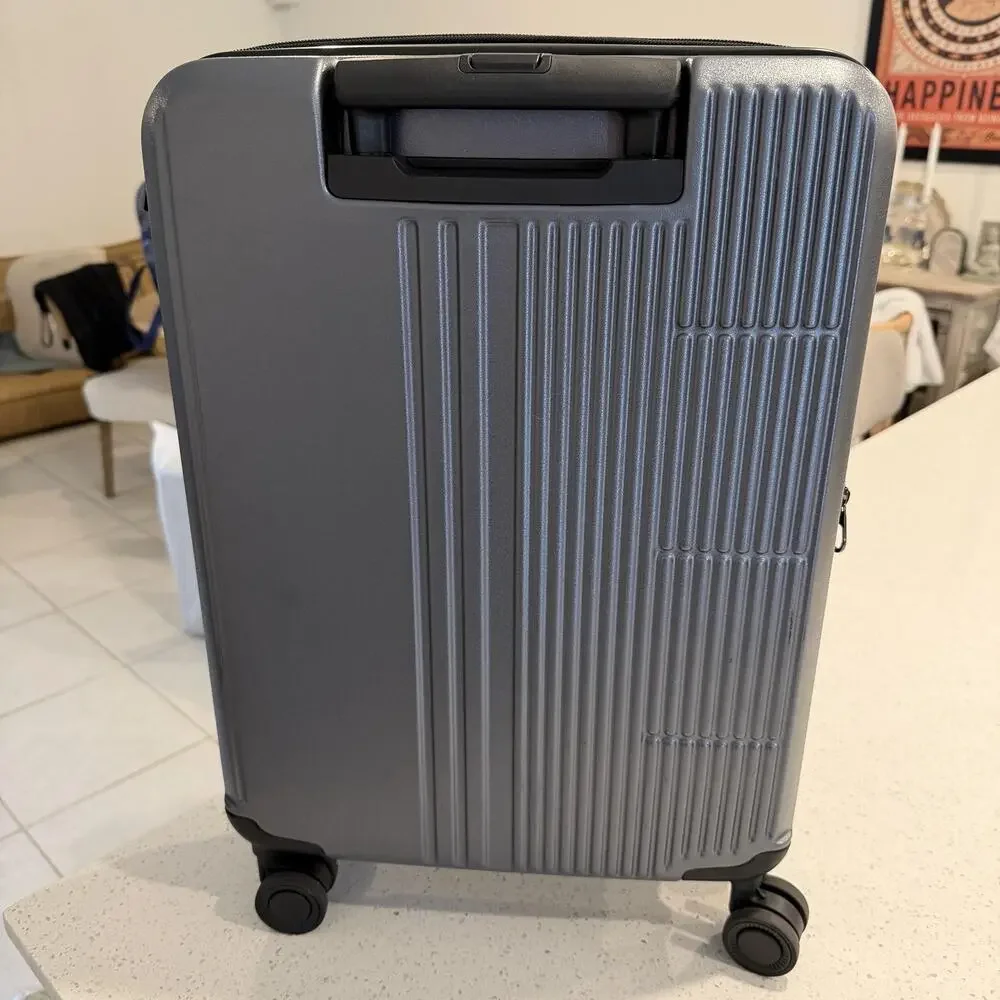 Bliss Carnival CarryOn Suitcase Gray Spinner 21 Hardcase Luggage Limited Edition